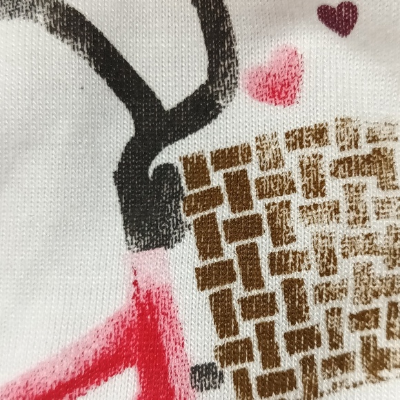 NEW Mac & Belle Valantine Artsy painted look heart tree w/ bicycle scoop neck M - Picture 11 of 13